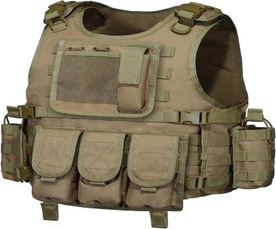Tactical Airsoft Vest with Adjustable Sizing & Multiple Pouches