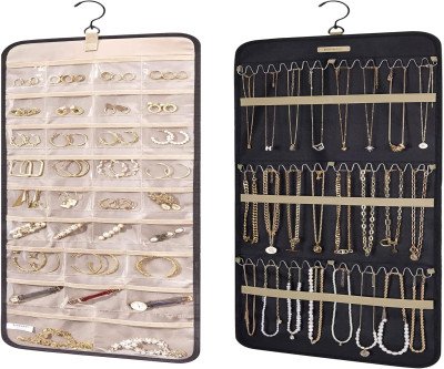 Tangle-Free Hanging Jewelry Organizer Roll