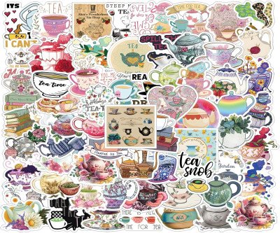 Whimsical Tea Stickers Pack - 63 Calming Nature Decals