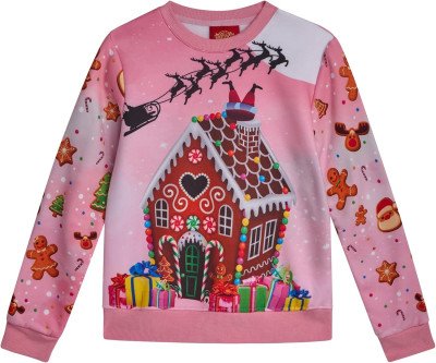 Cozy THREADCRAFT Girls Ugly Christmas Sweater