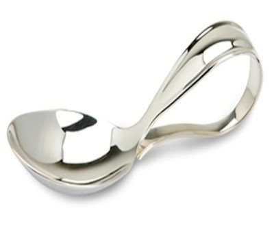 Tiny Treasures Bent Sterling Silver Baby Spoon - Perfect for Tiny Hands
