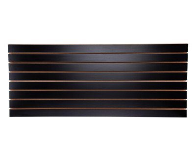 Transform Your Walls: Premium Black Slatwall Storage System