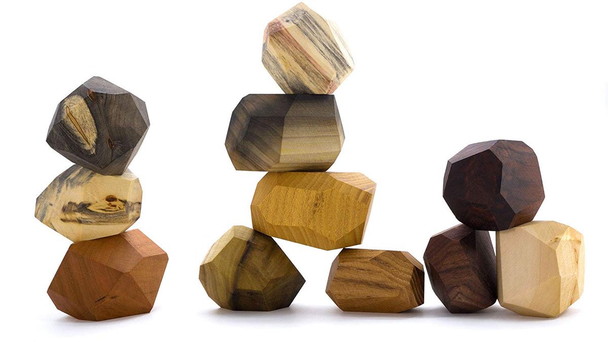 Tumi Ishi Wood Rock Balancing Blocks