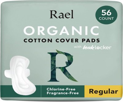 Ultra-Thin Organic Cotton Pads with Wings - 56ct