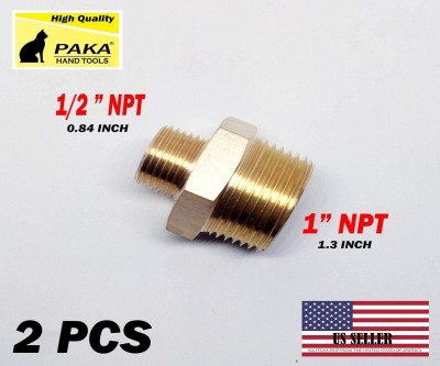 Premium USA Brass Pipe Reducers - 1/2