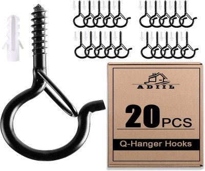 Versatile 20 PCS Q Hanger Hooks with Safety Buckle
