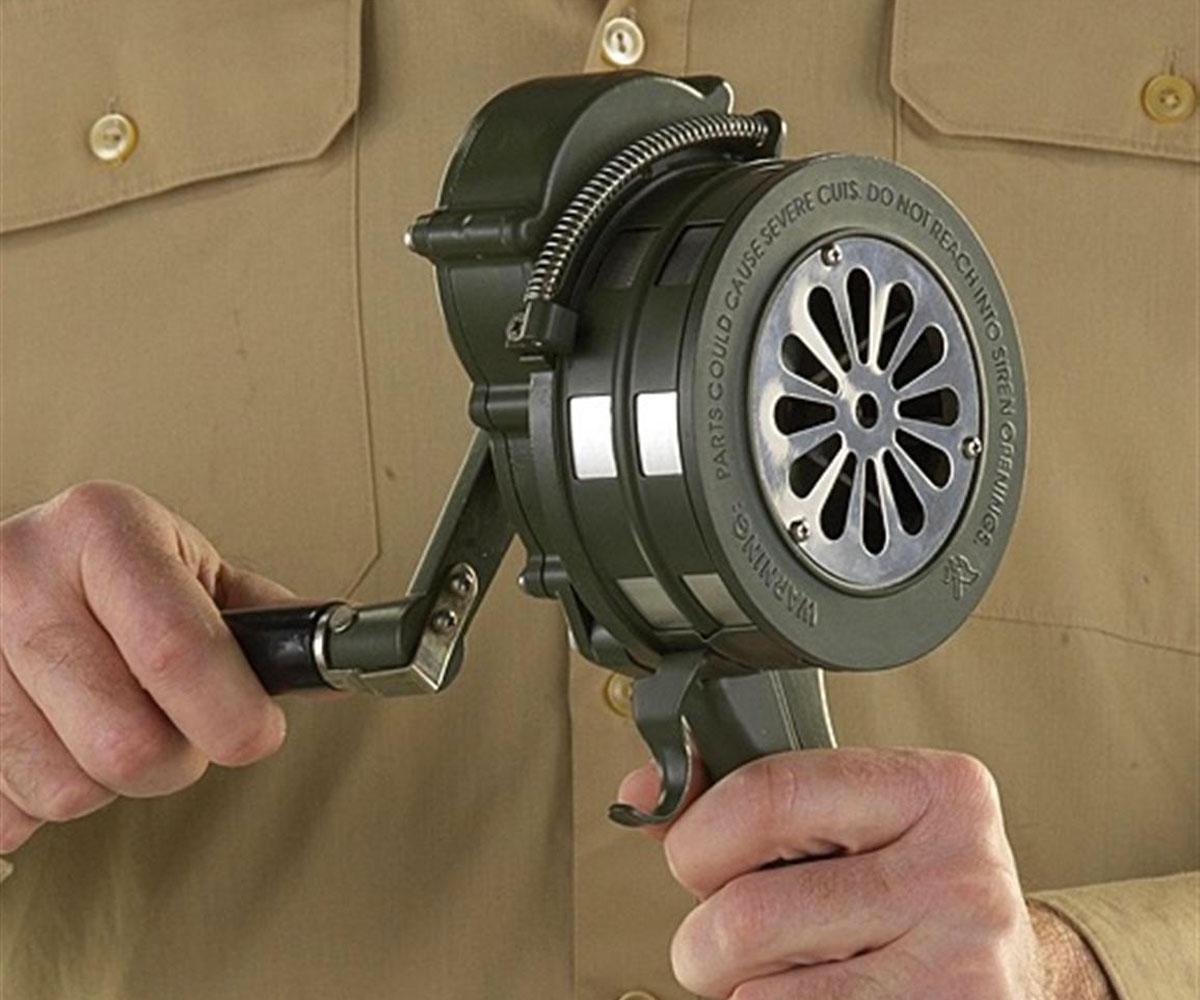 Viking Horns Hand Crank Siren