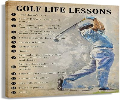 Vintage Golf Wisdom: Framed Wall Art for the Golf Enthusiast