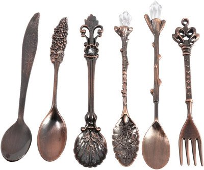 Elegance in Every Bite: Vintage Metal Spoon & Fork Set