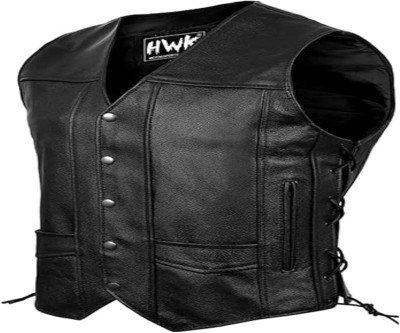 Weather-Proof Leather Vest with Concealed Carry