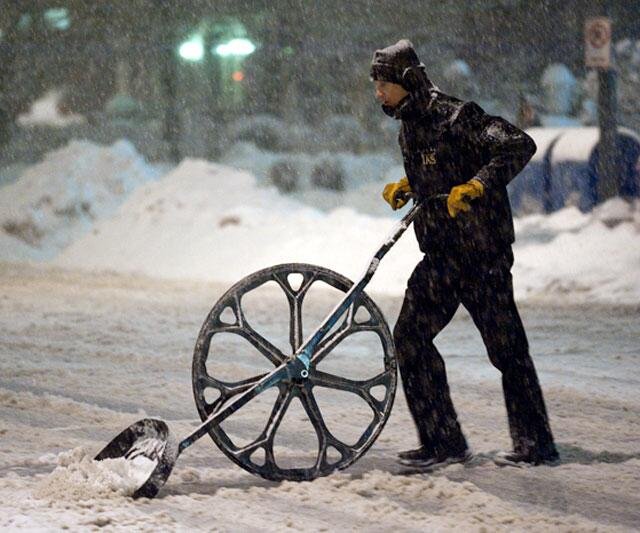 Wheeled Snow Shovel