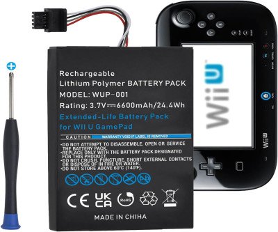 6600mAh Rechargeable Battery: Endless Wii U Playtime