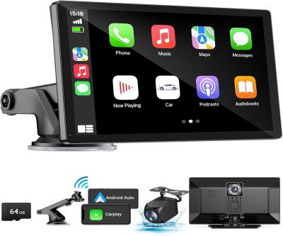 Wireless CarPlay with 4K Dash Cam & Backup Camera