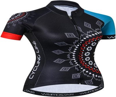 Stay Safe & Stylish: Women's Breathable Cycling Jersey with Pockets