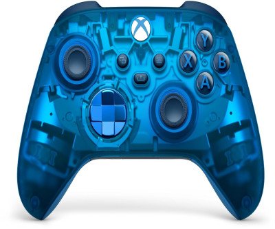 Transparent Sky Cipher Xbox Controller - Stunning Blue Design