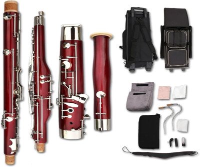 Professional Bassoon with Rich Maple Tone - 26 Keys Silver Plated