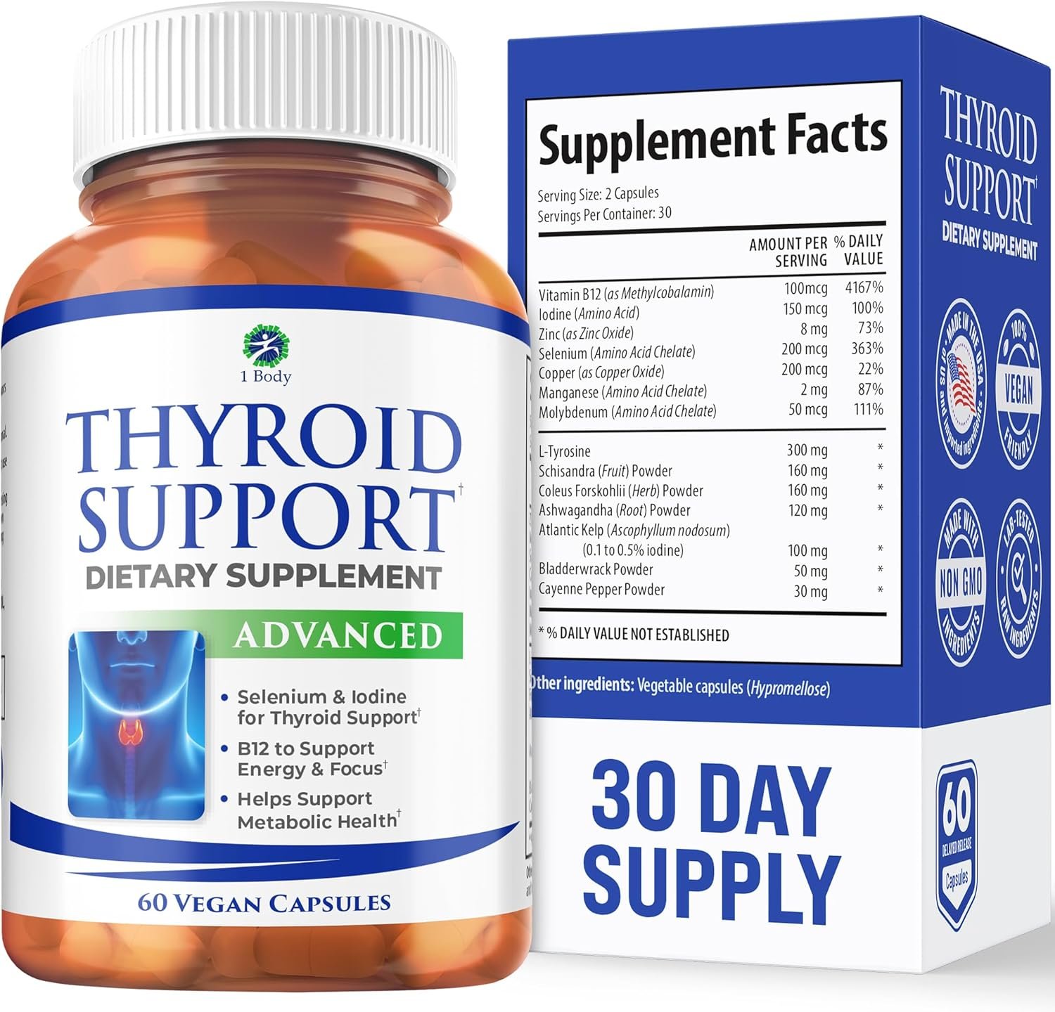 Thyroid Energy & Clarity Support - 30 Day Supply