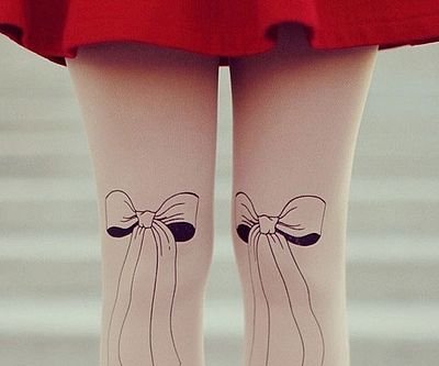 Bowtie Nude Tights