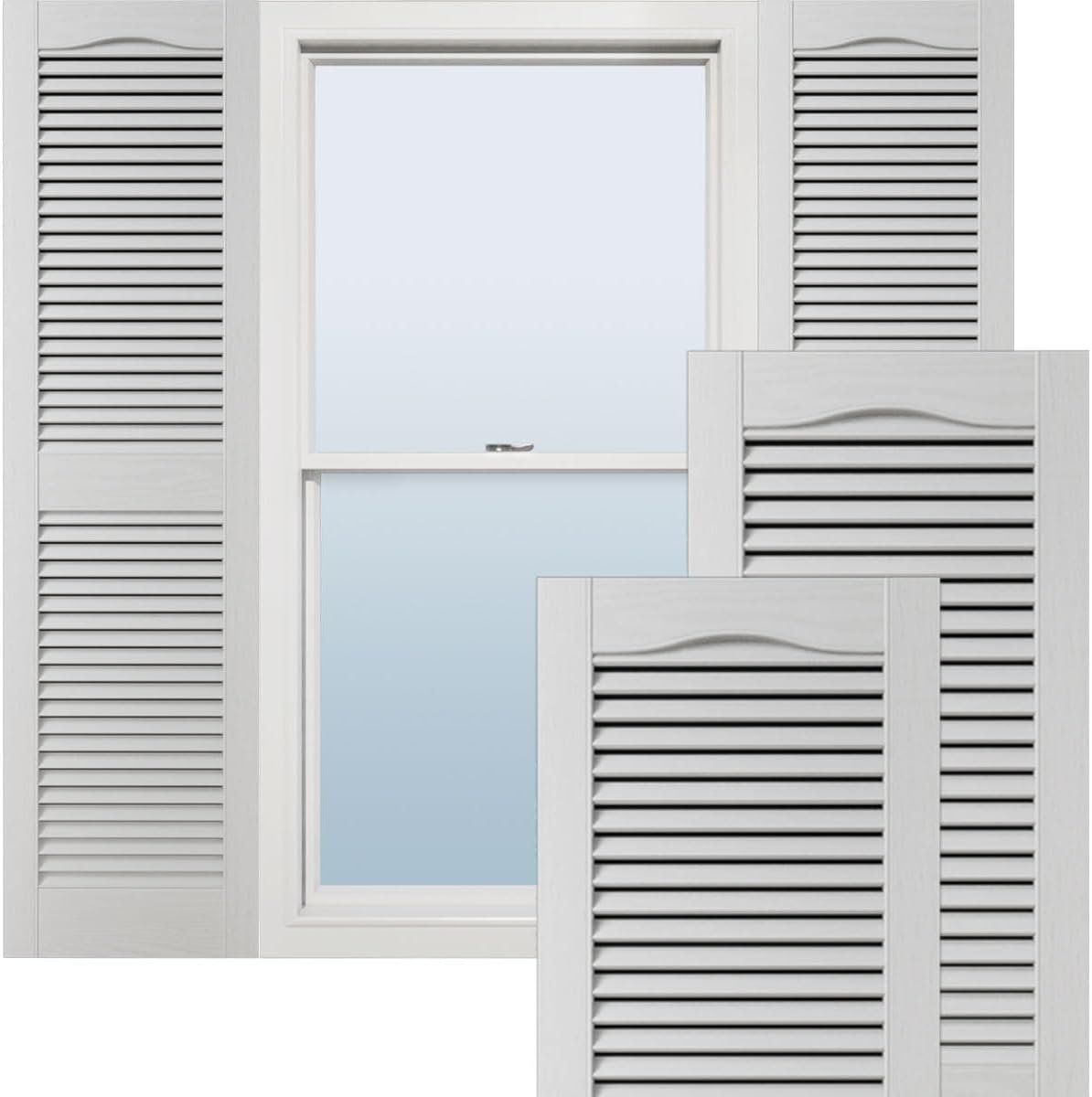 Timeless White Vinyl Shutters - Perfect Window Accent