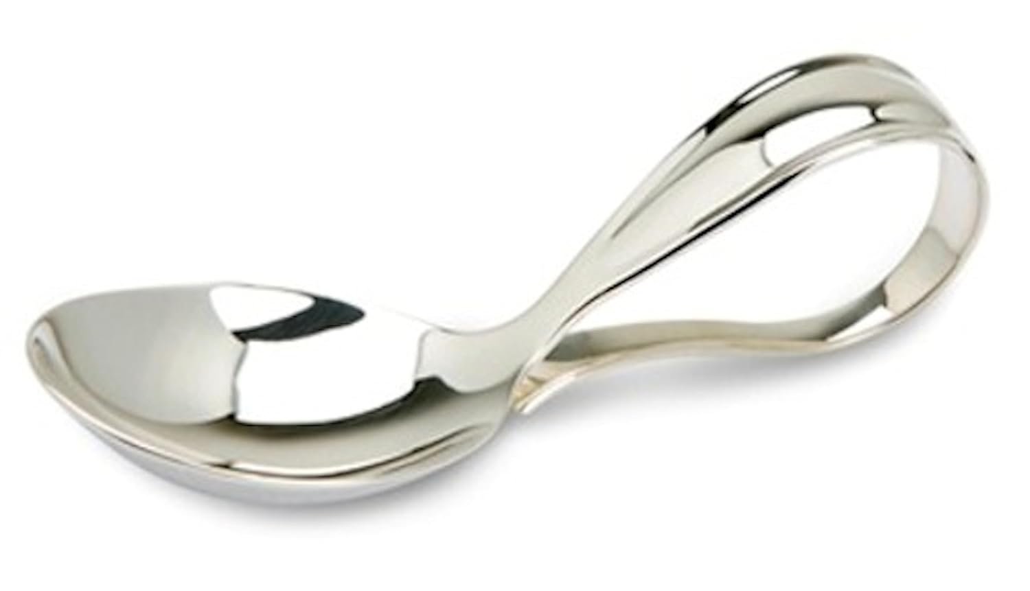Tiny Treasures Bent Sterling Silver Baby Spoon - Perfect for Tiny Hands
