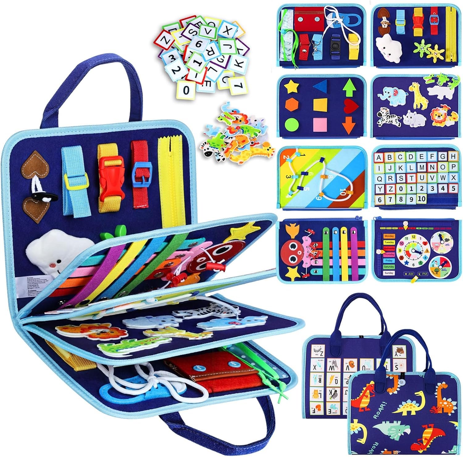 Keep Toddlers Busy & Learning with Dinosaur Sensory Board