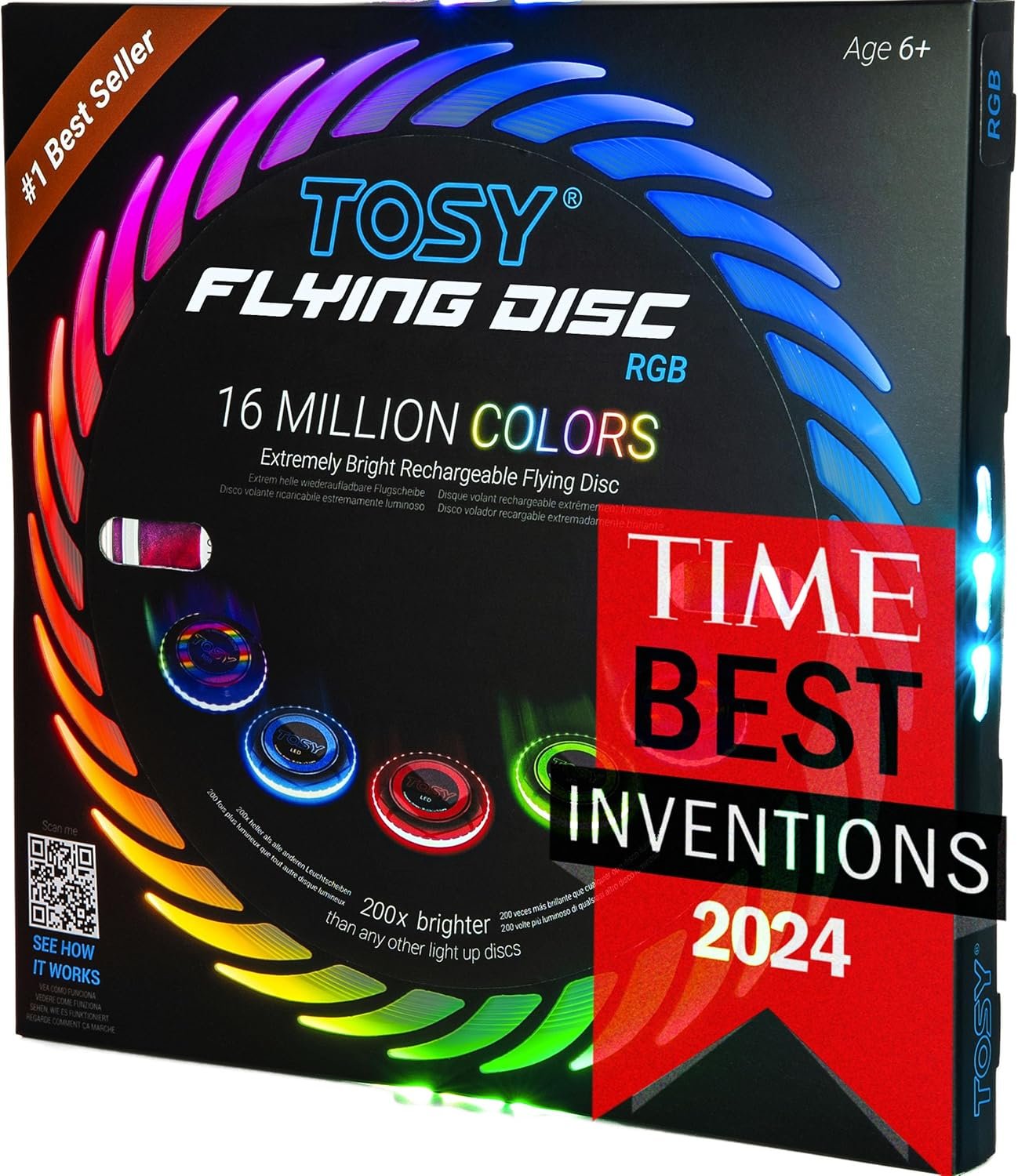 TOSY Flying Disc - RGB Light Up Fun for Everyone