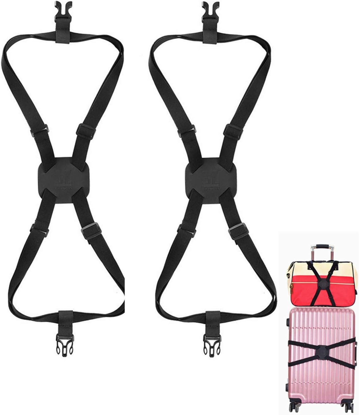 Travel Smarter: 2-Pack Luggage Straps for Hands-Free Travel