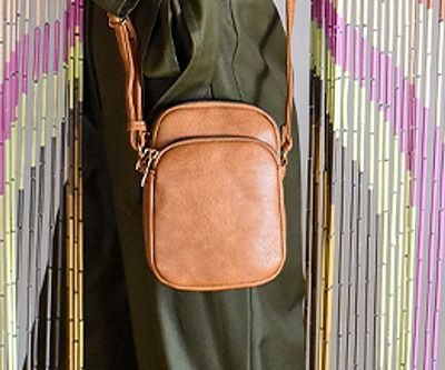 Triple Compartment Cellphone Crossbody Bag