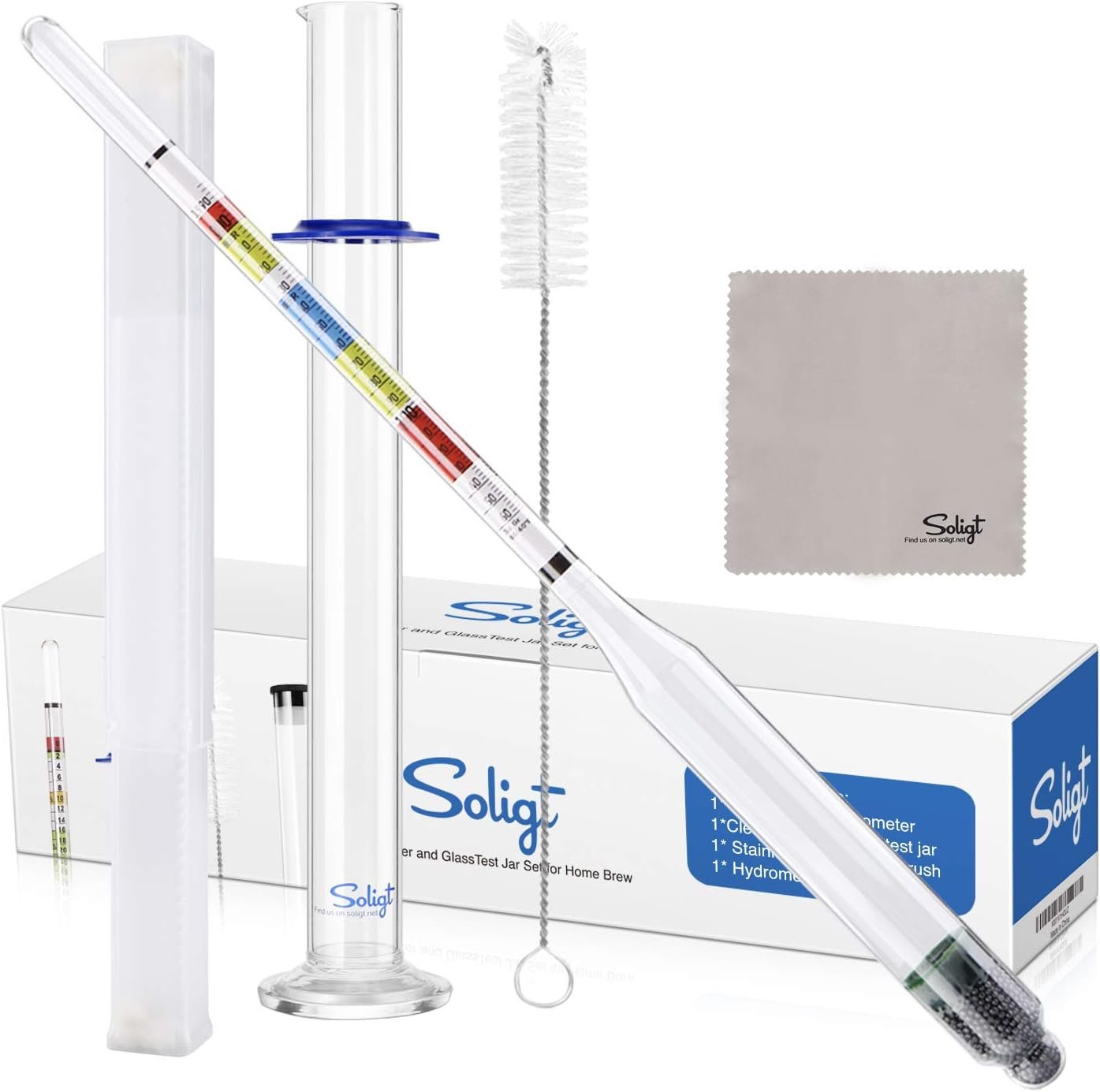 Triple Scale Hydrometer Kit for Homebrew Precision