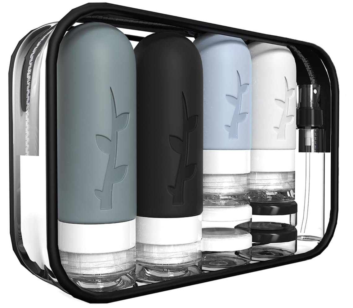 TSA Approved Silicone Travel Bottles Set