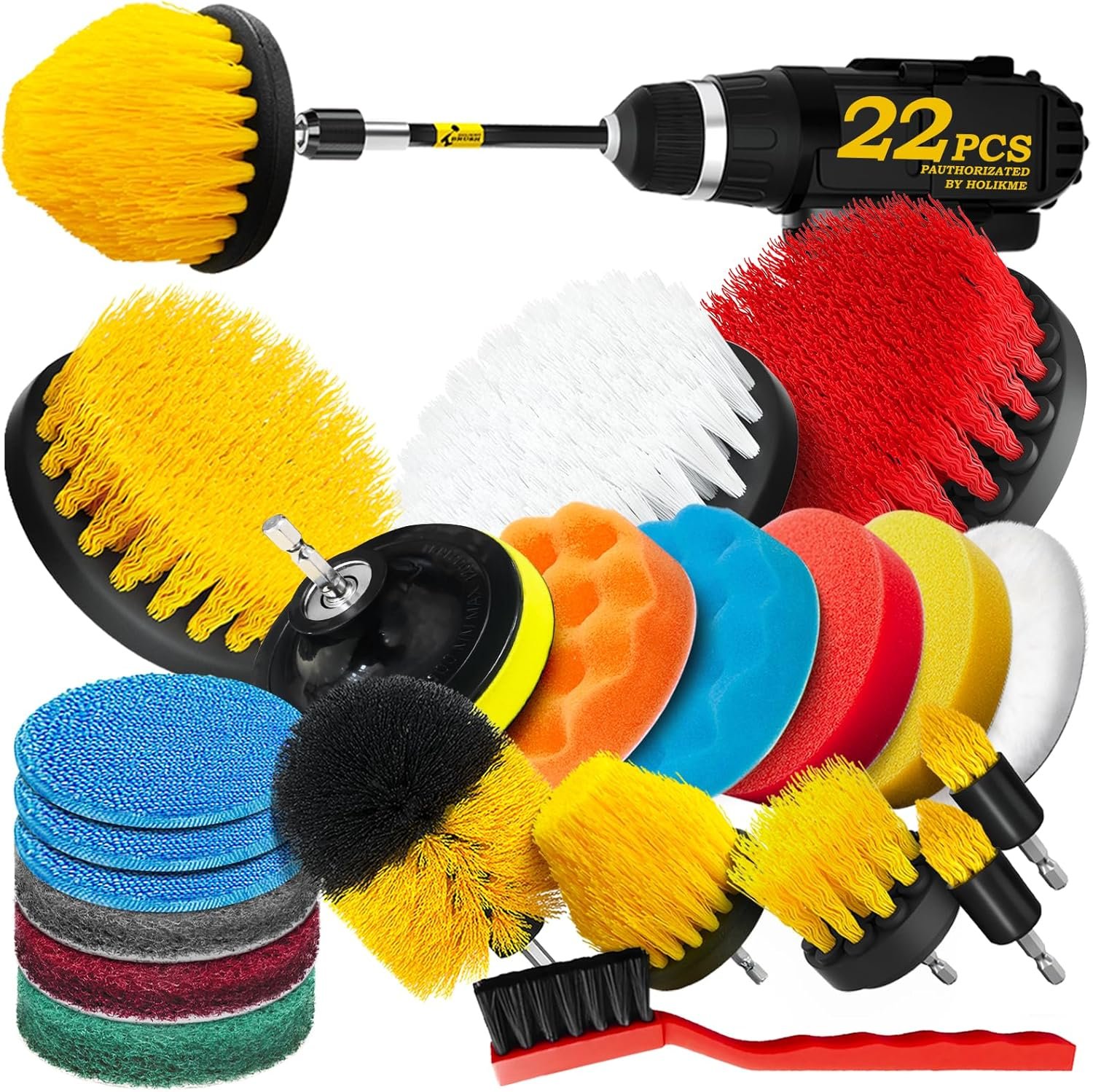 Turn Your Drill into a Cleaning Beast: 22-Piece Kit
