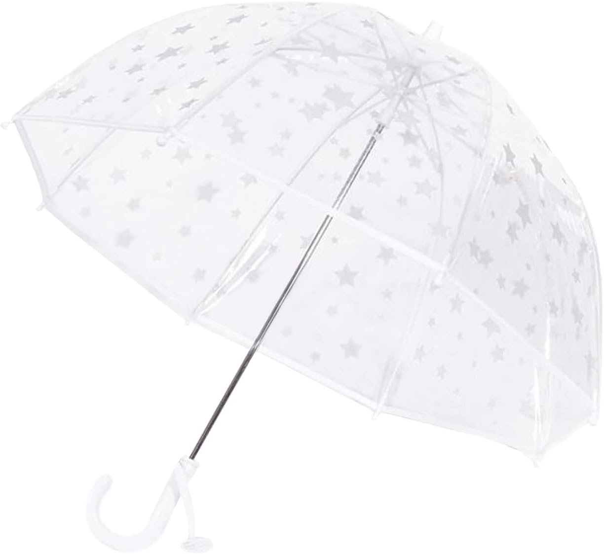 Twinkle Stars Kids Umbrella - See Through Fun for Rainy Days