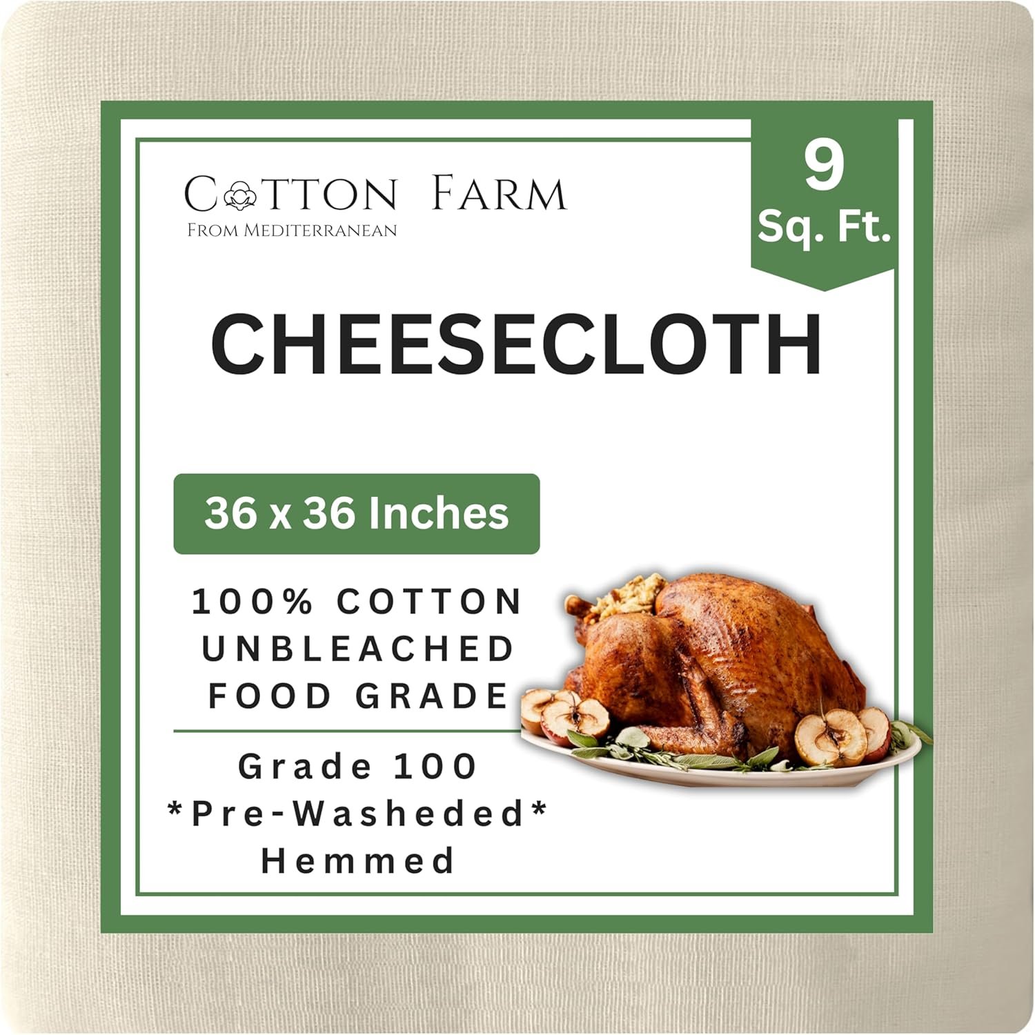 Ultimate 100% Cotton Cheesecloth for Straining