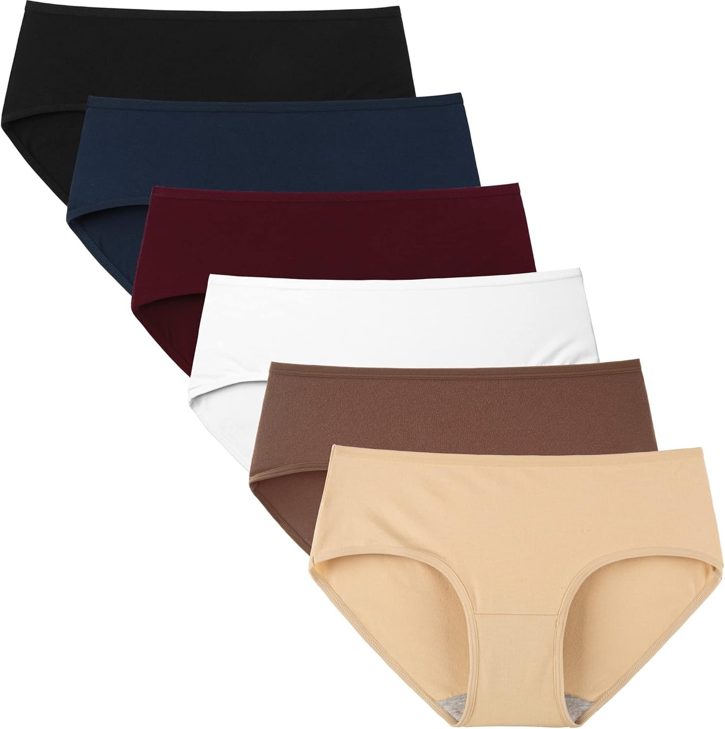 Ultra-Soft Cotton Hipster Panties 6-Pack, All Sizes