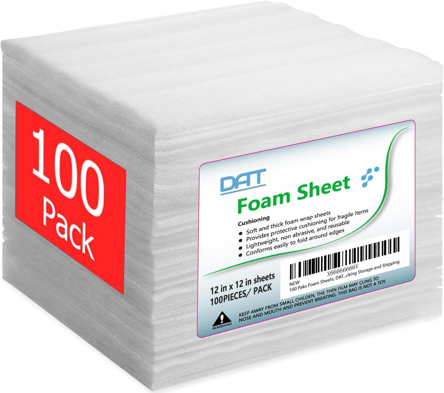 Ultra-Thin Foam Sheets: 100-Pack for Fragile Protection