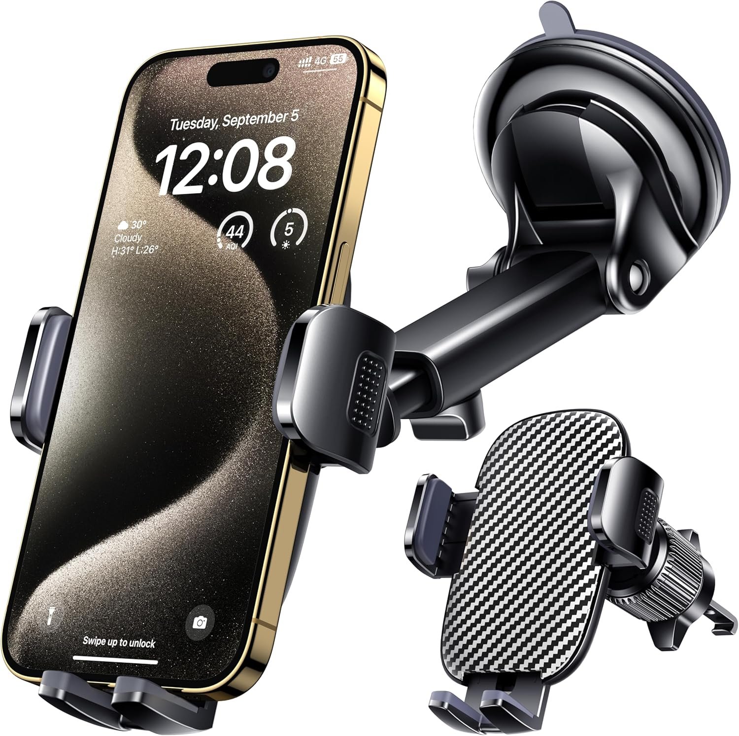 Universal Car Phone Holder for Hands-Free Use
