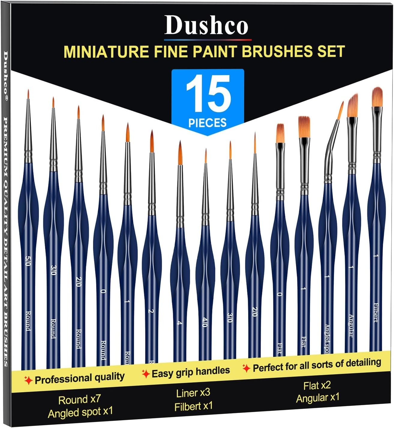 Unleash Your Creativity with 15 Miniature Detail Paint Brushes