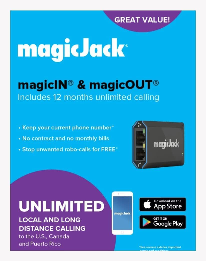 Unlimited US/Canada Calls - No Monthly Phone Bill with magicJack