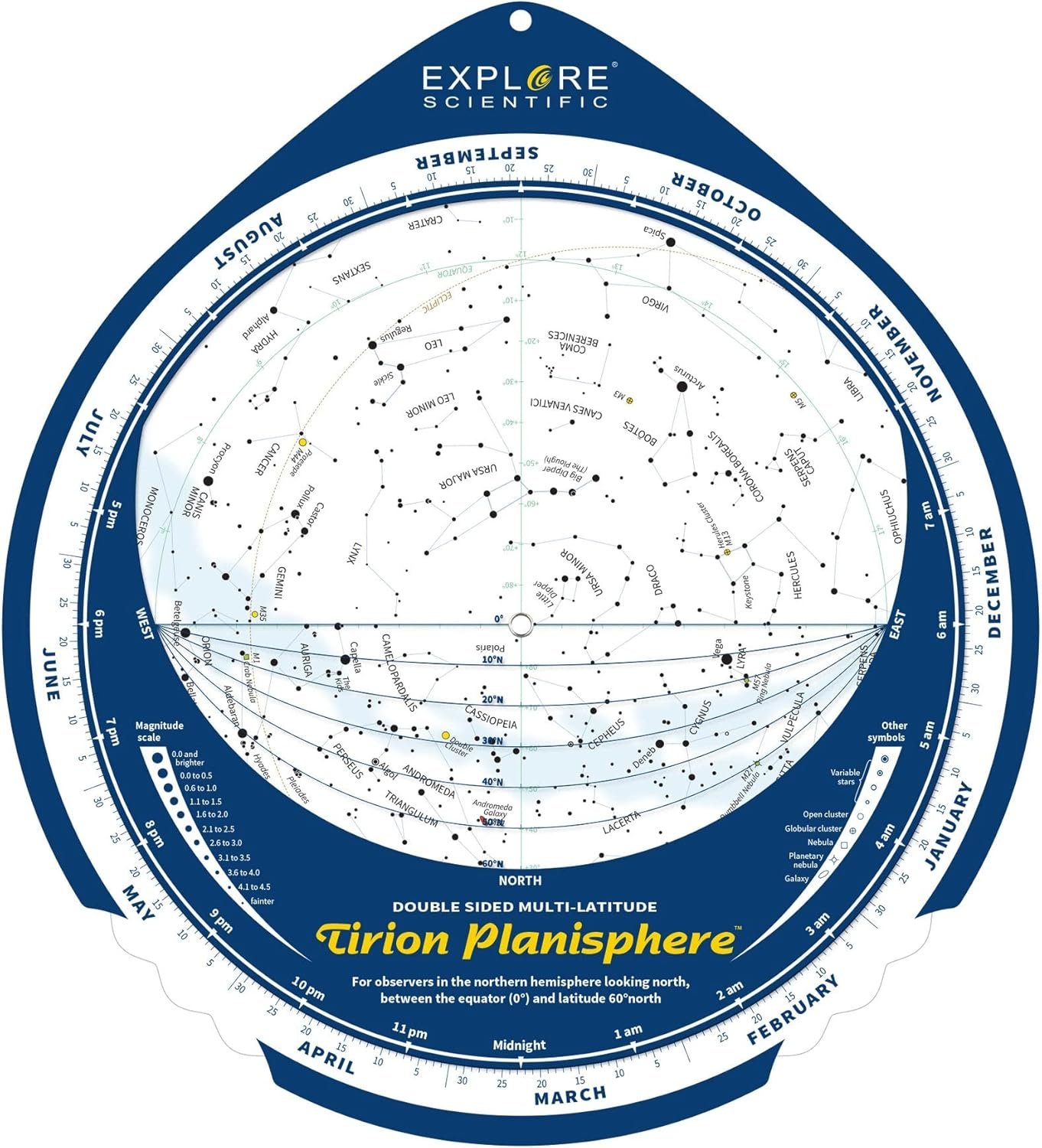 Unlock the Night Sky: Double-Sided Planisphere Star Guide