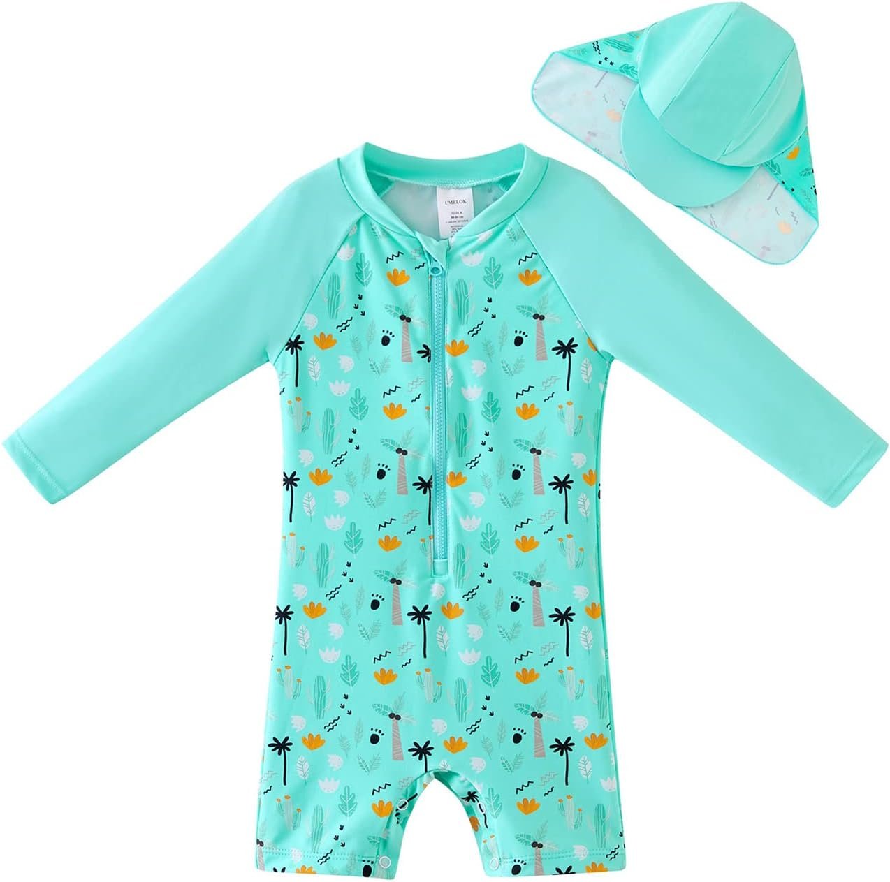 UPF 50+ Baby Girl Swimsuit for Safe Splashes