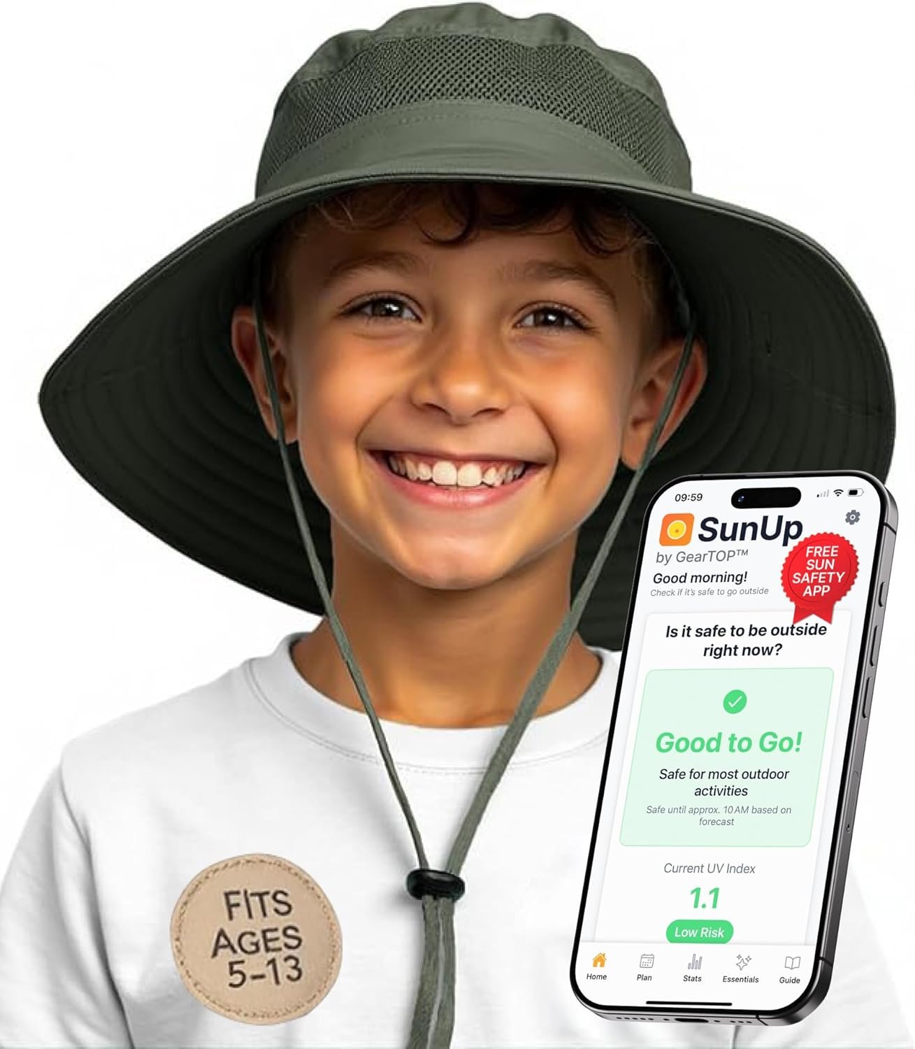 UPF 50+ Safari Bucket Hats for Kids' Outdoor Adventures