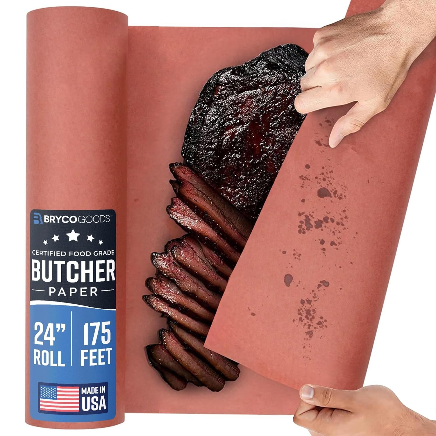 USA-Made Pink Butcher Paper for BBQ Smoking Mastery