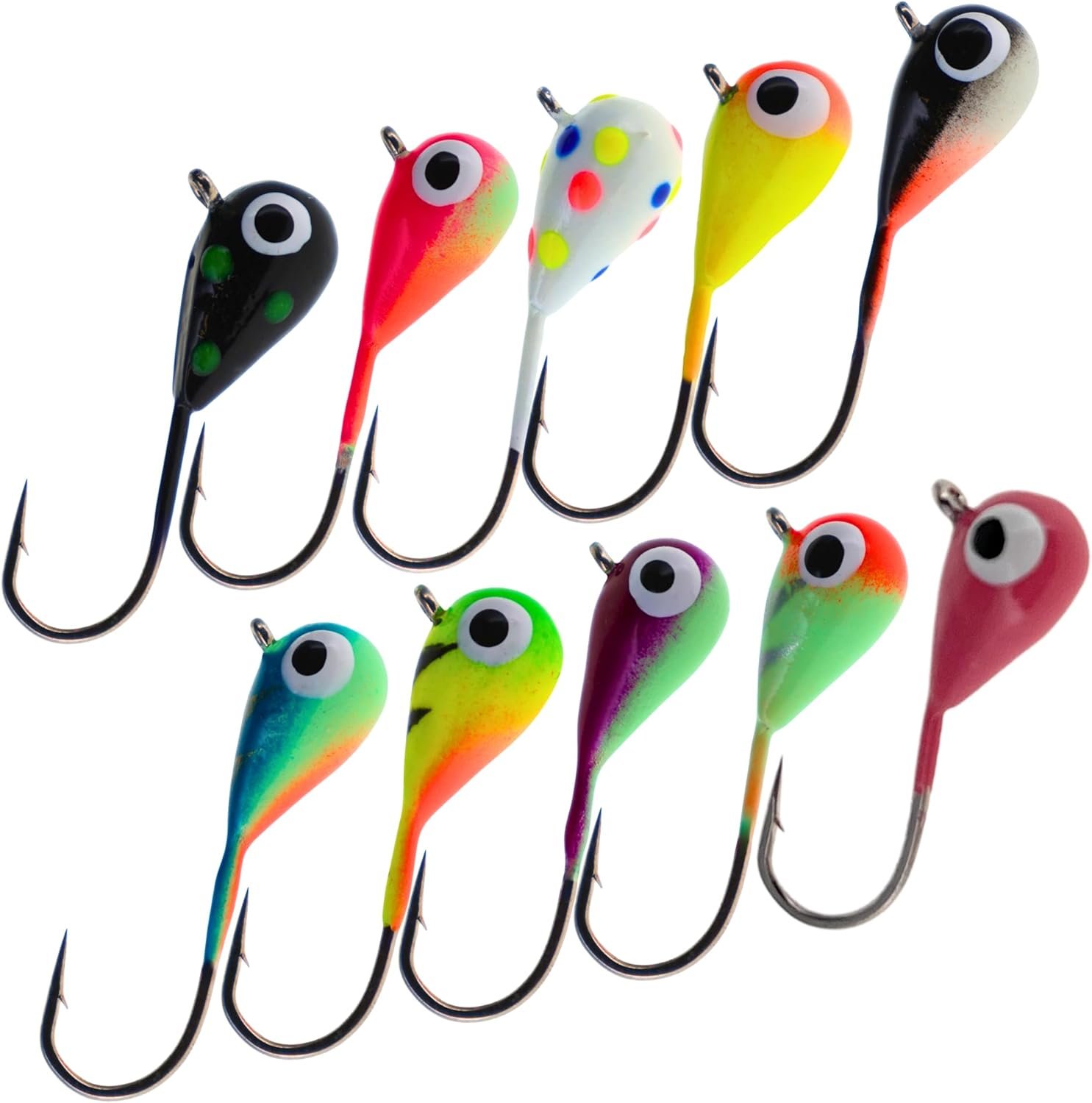 UV Glow Tungsten Jigs for Ice Fishing Bites