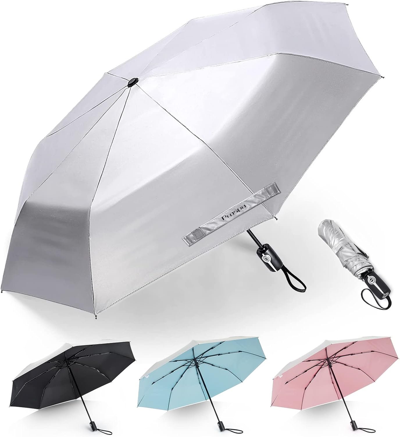UV Protection & Rain Shield: Auto Open Travel Umbrella