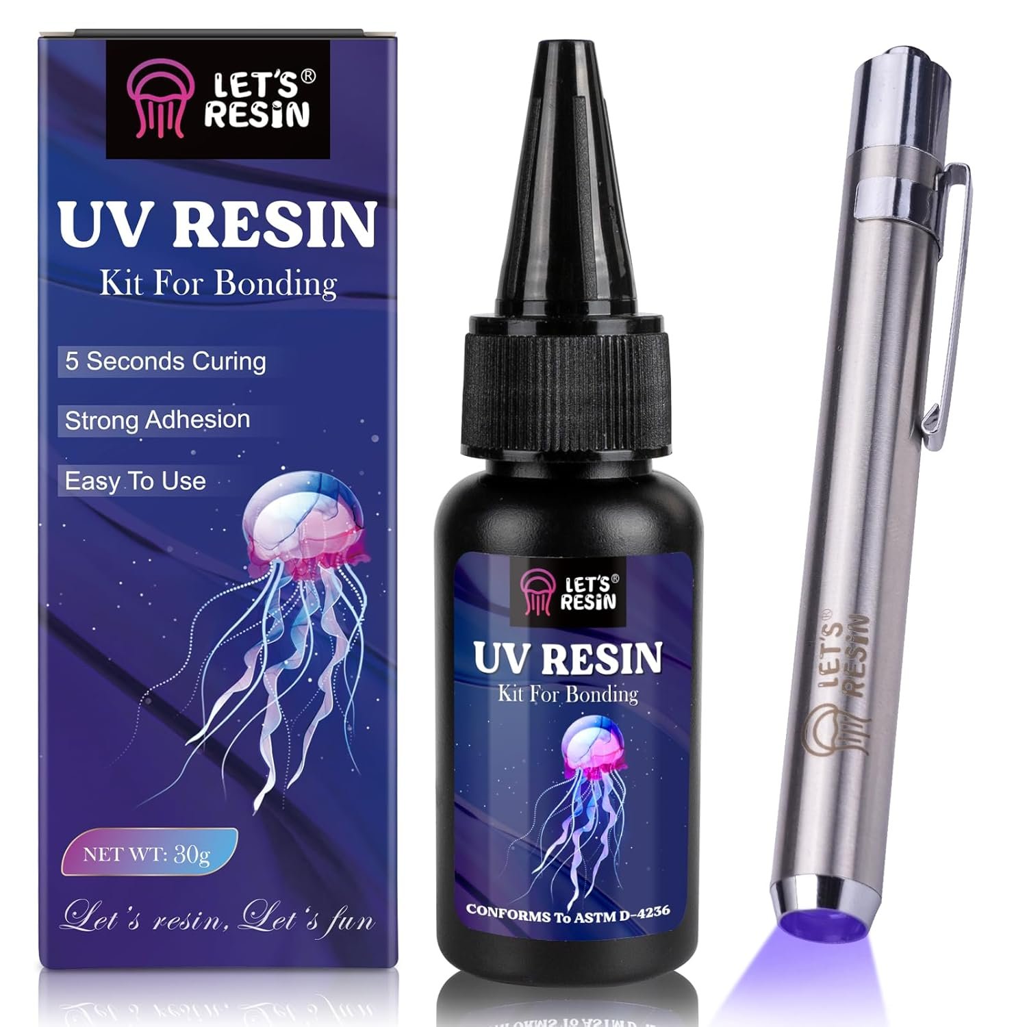 Cure Crafts in Seconds: UV Resin Kit with Light