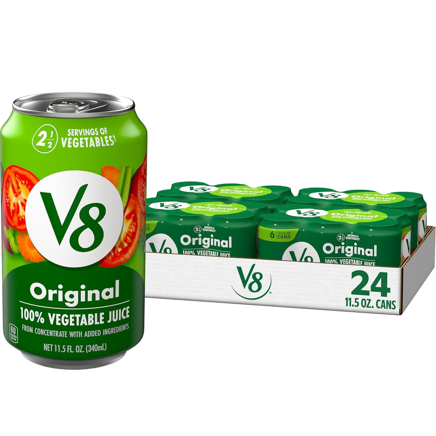 V8 Original: 2.5 Veggie Servings Per Can (24-Pack)
