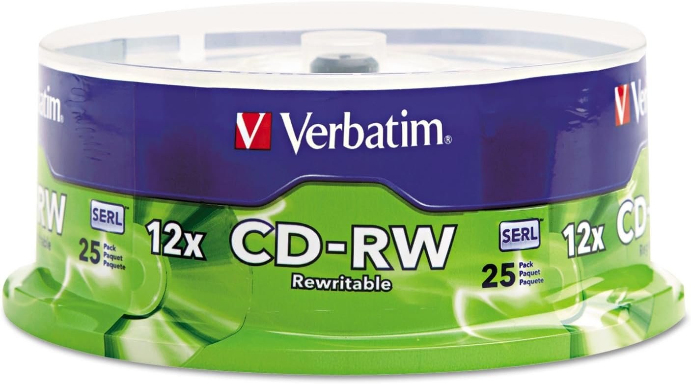 Verbatim CD-RW: Rewrite 1,000 Times – 25-Pack