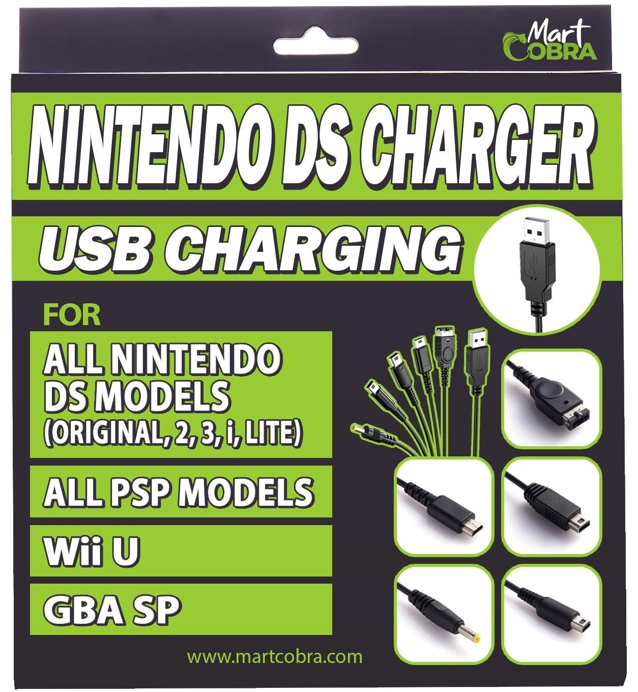 Versatile 5-in-1 USB Charger for Nintendo Devices