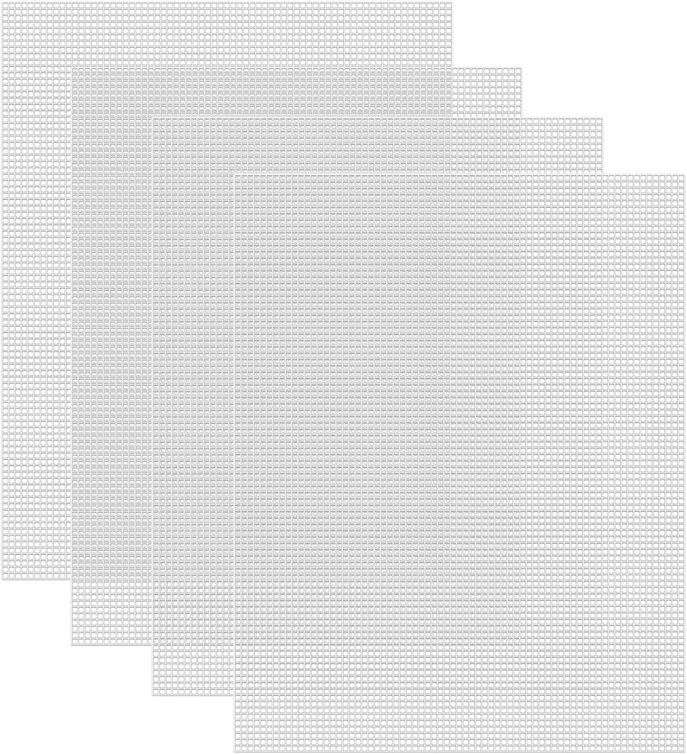 Versatile 7 Count Plastic Canvas Sheets for DIY Crafts