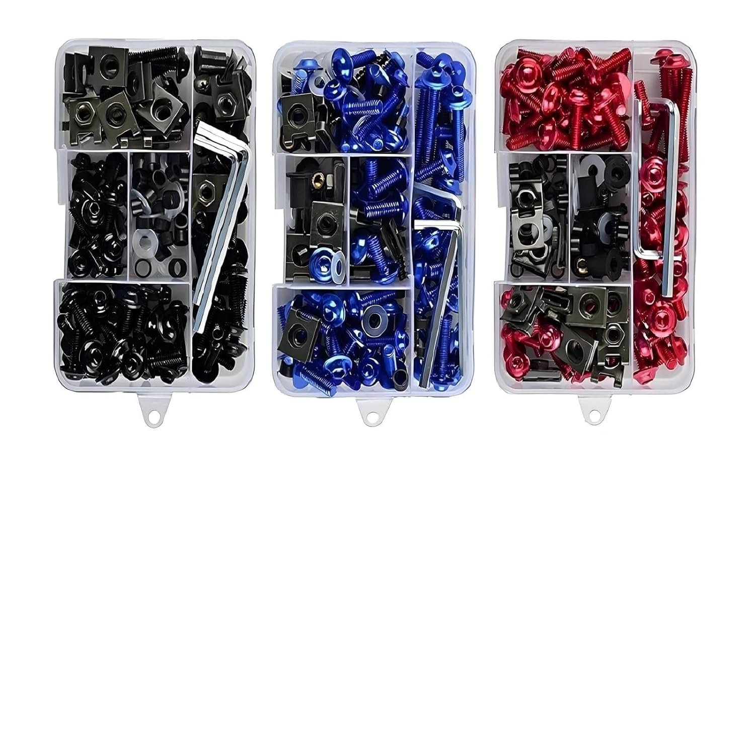 Vibrant Green Fairing Bolt Kit for Motorcycles – 177 Pieces